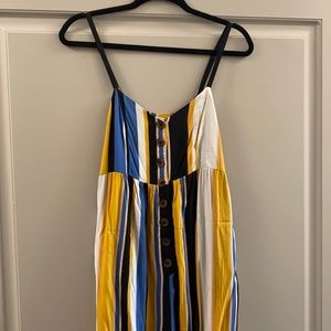 Urban Outfitters Striped Jumpsuit with Pockets